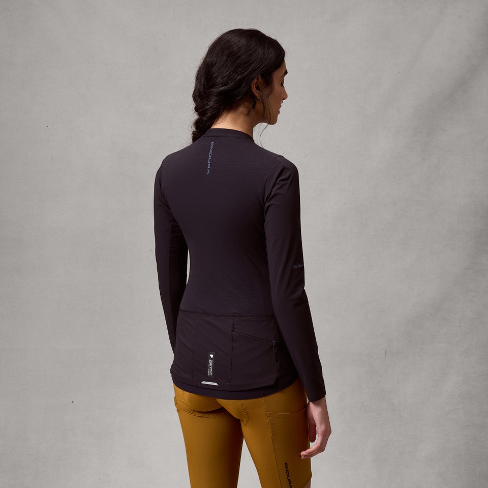 Damen AllTrack Ride L/A Trikot - Schwarz