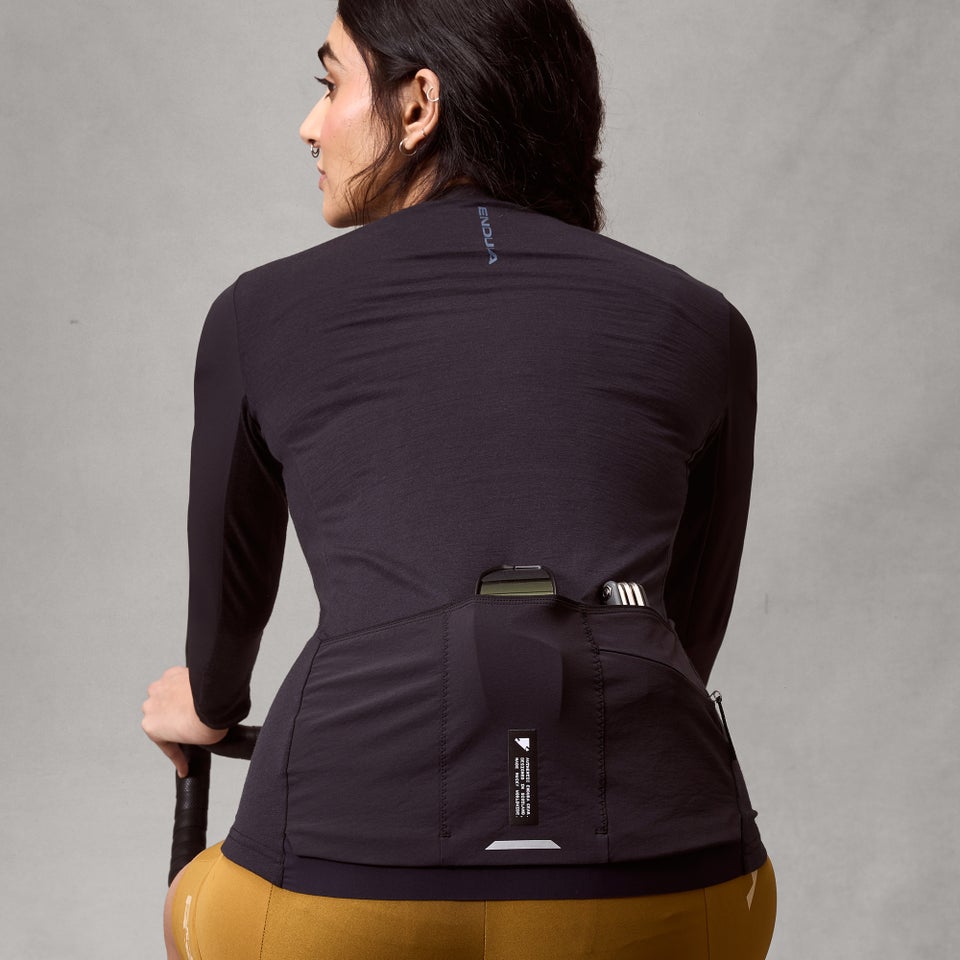 Damen AllTrack Ride L/A Trikot - Schwarz