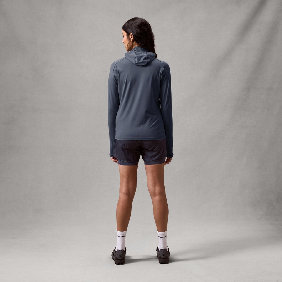 Damen AllTrack Rout Scuba Hoodie - Carbon Grau