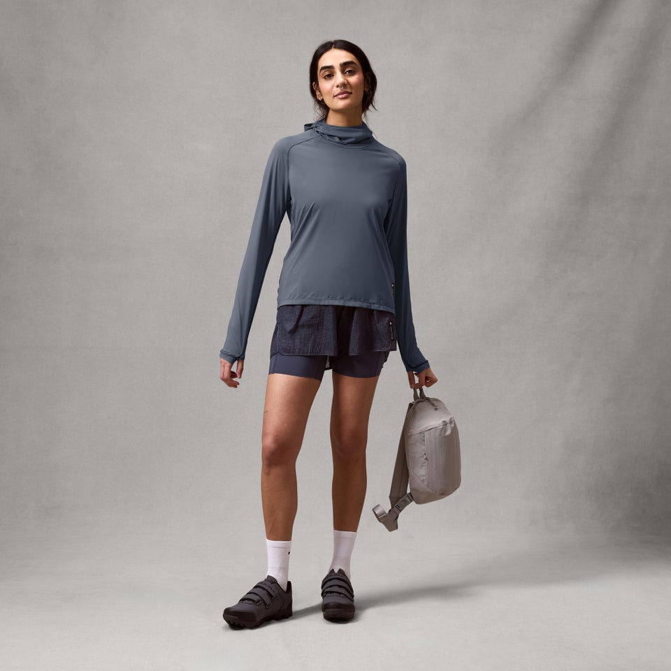 Damen AllTrack Rout Scuba Hoodie - Carbon Grau