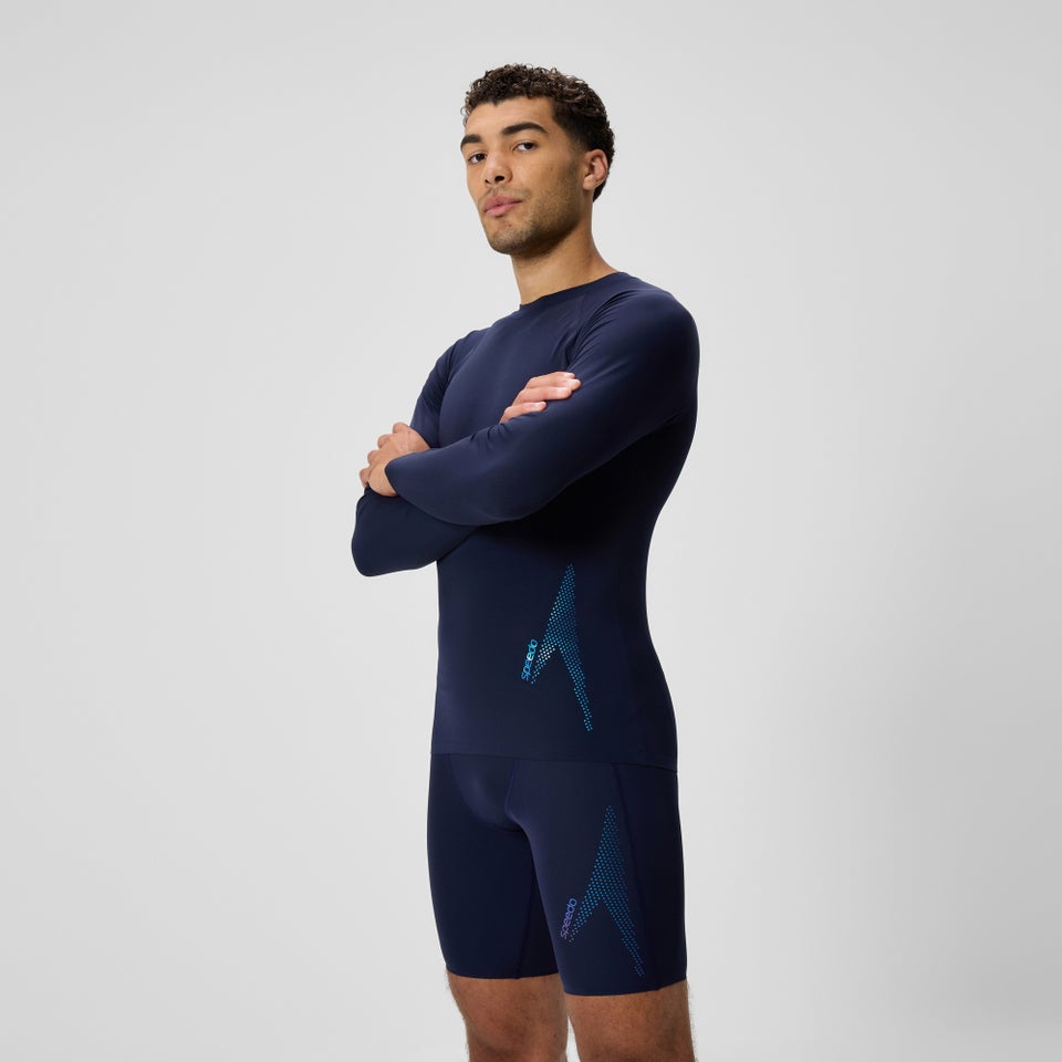 Men's Boom Solid Long Sleeve Rashguard Navy