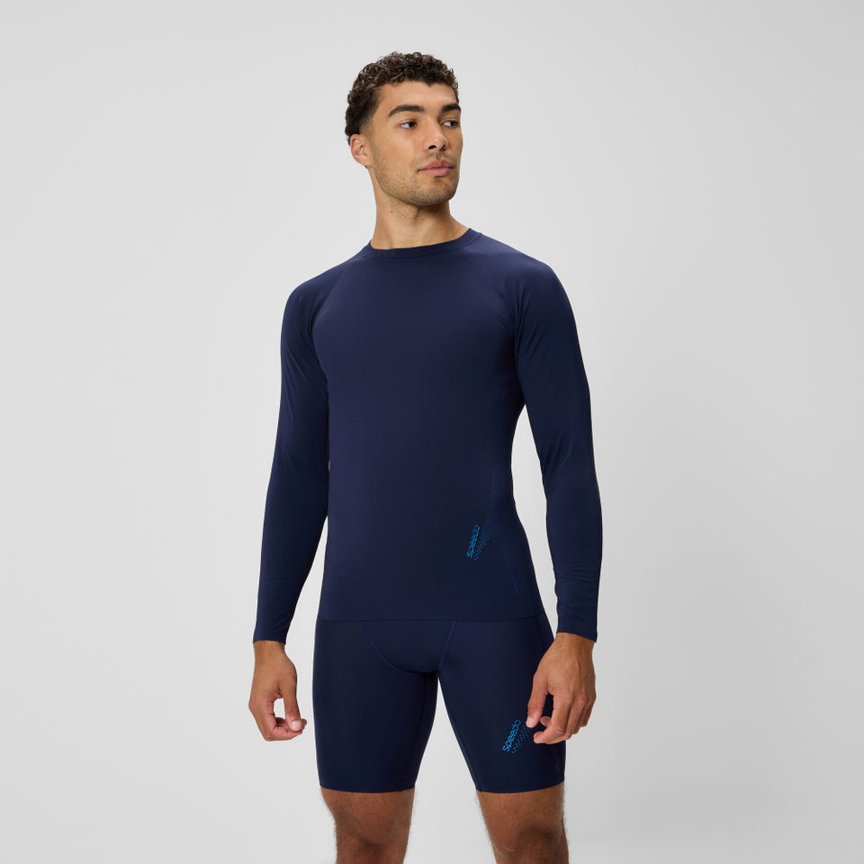 Men's Boom Solid Long Sleeve Rashguard Navy
