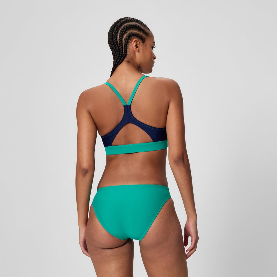 Women's Colorblock Bikini Top Teal/Navy