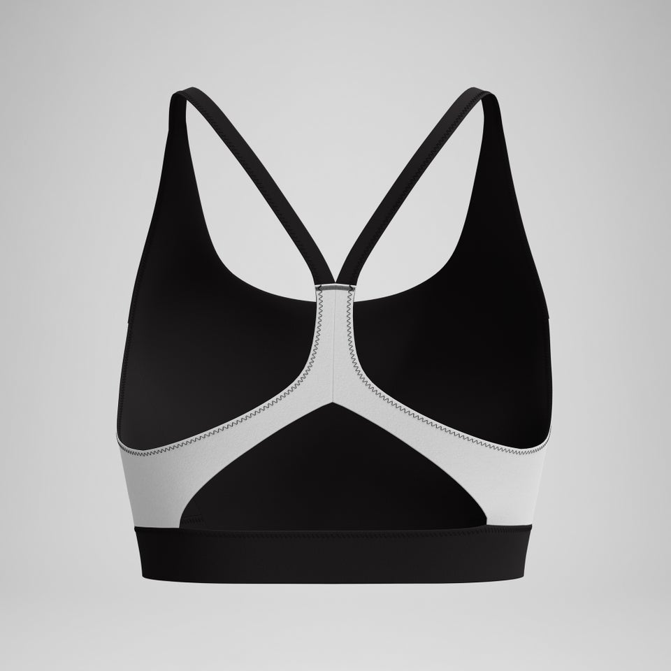 Haut de bikini à blocs de couleurs pour femmes, sarcelle/bleu marine