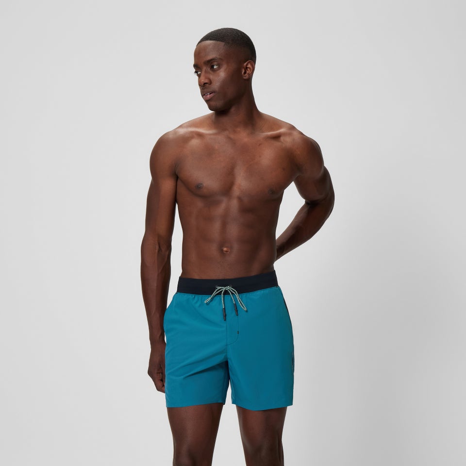 Men's Never Stop Solid 16" Swim Shorts Blue