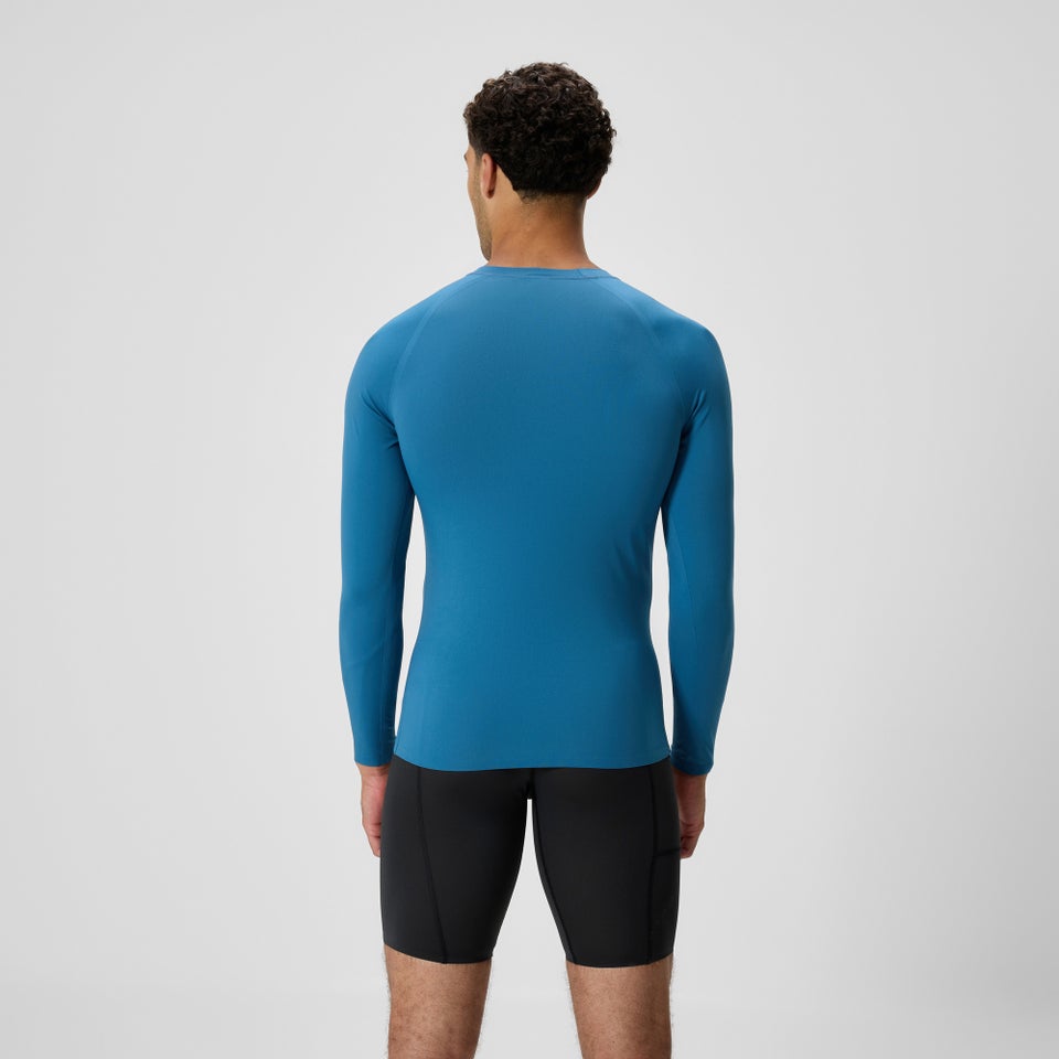 Men's Boom Solid Long Sleeve Rashguard Blue