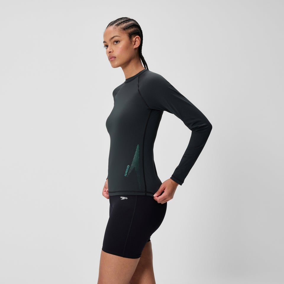 Women's Boom Solid Long Sleeve Rashguard Black