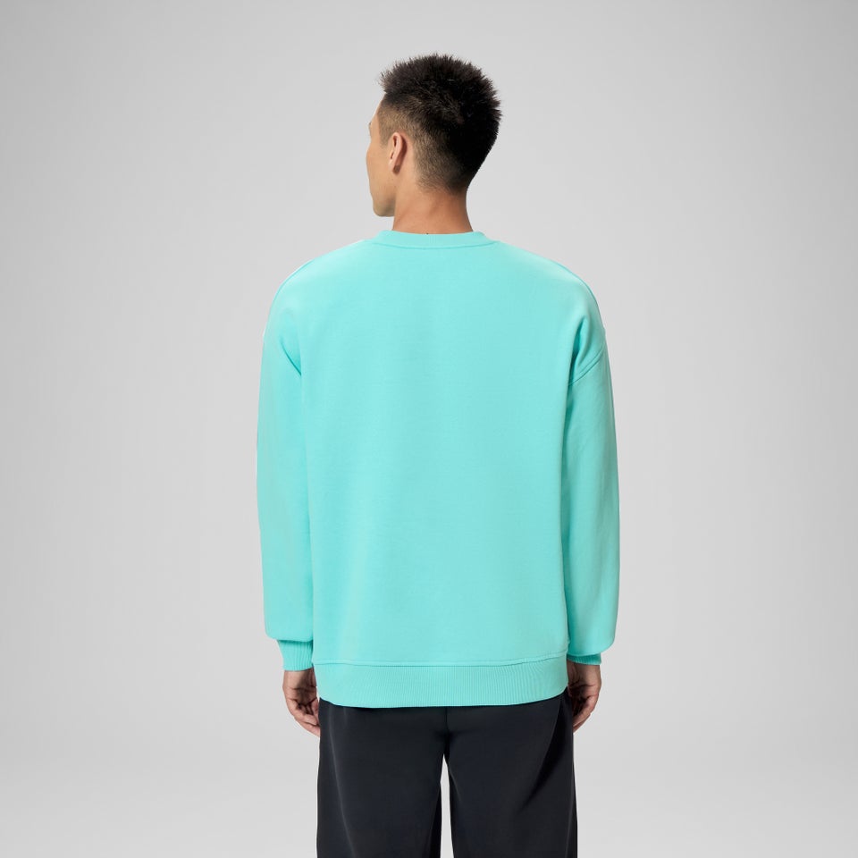 Unisex Logo Fleece Crew Turquoise