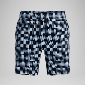 Men's Redondo Printed 18" Swim Shorts Black/Gray