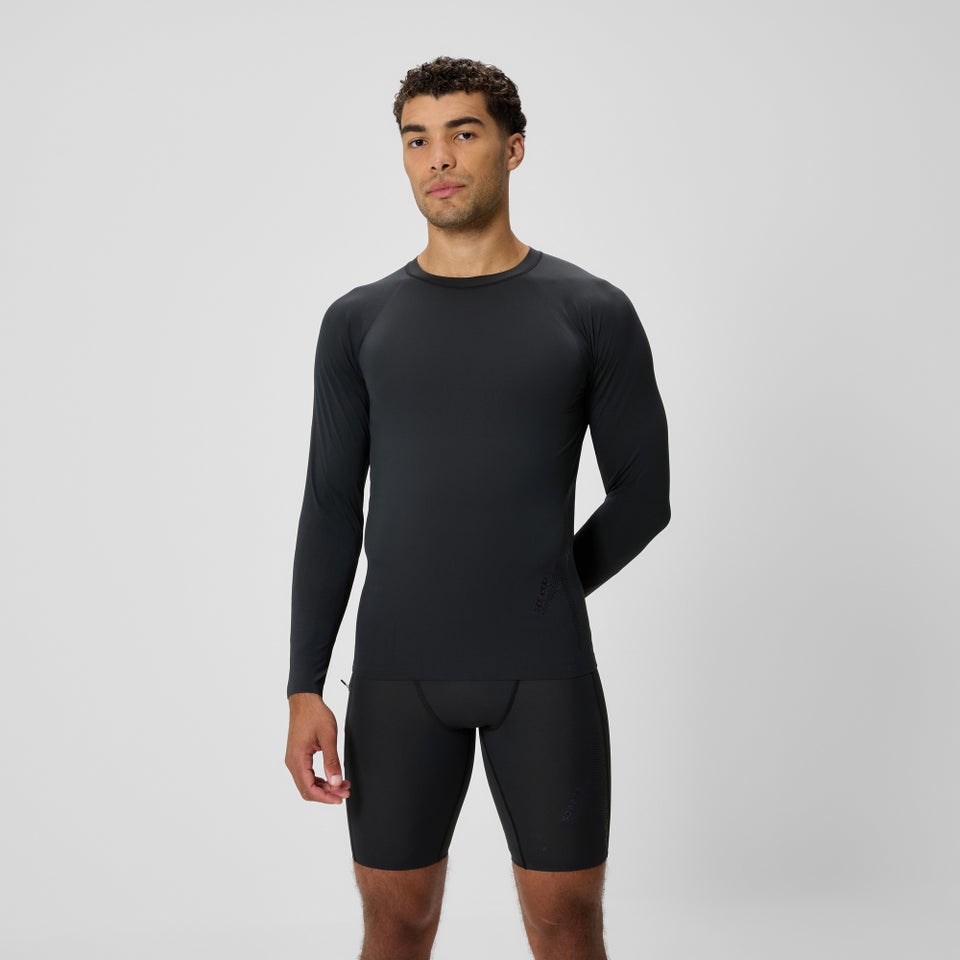 Men's Boom Solid Long Sleeve Rashguard Black