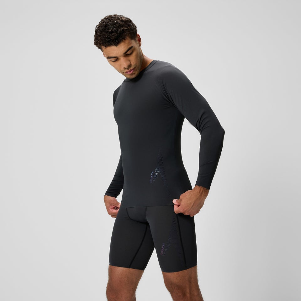 Men's Boom Solid Long Sleeve Rashguard Black