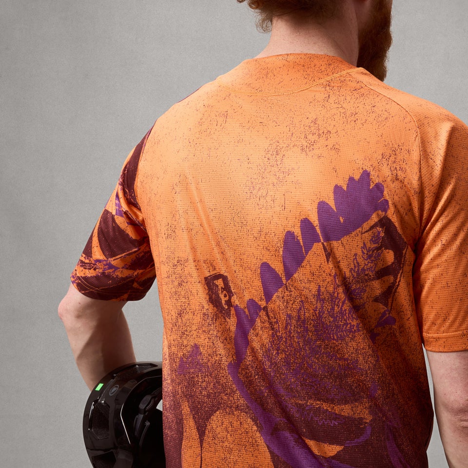 Men's SingleTrack S/S Print Tee - Endura Orange