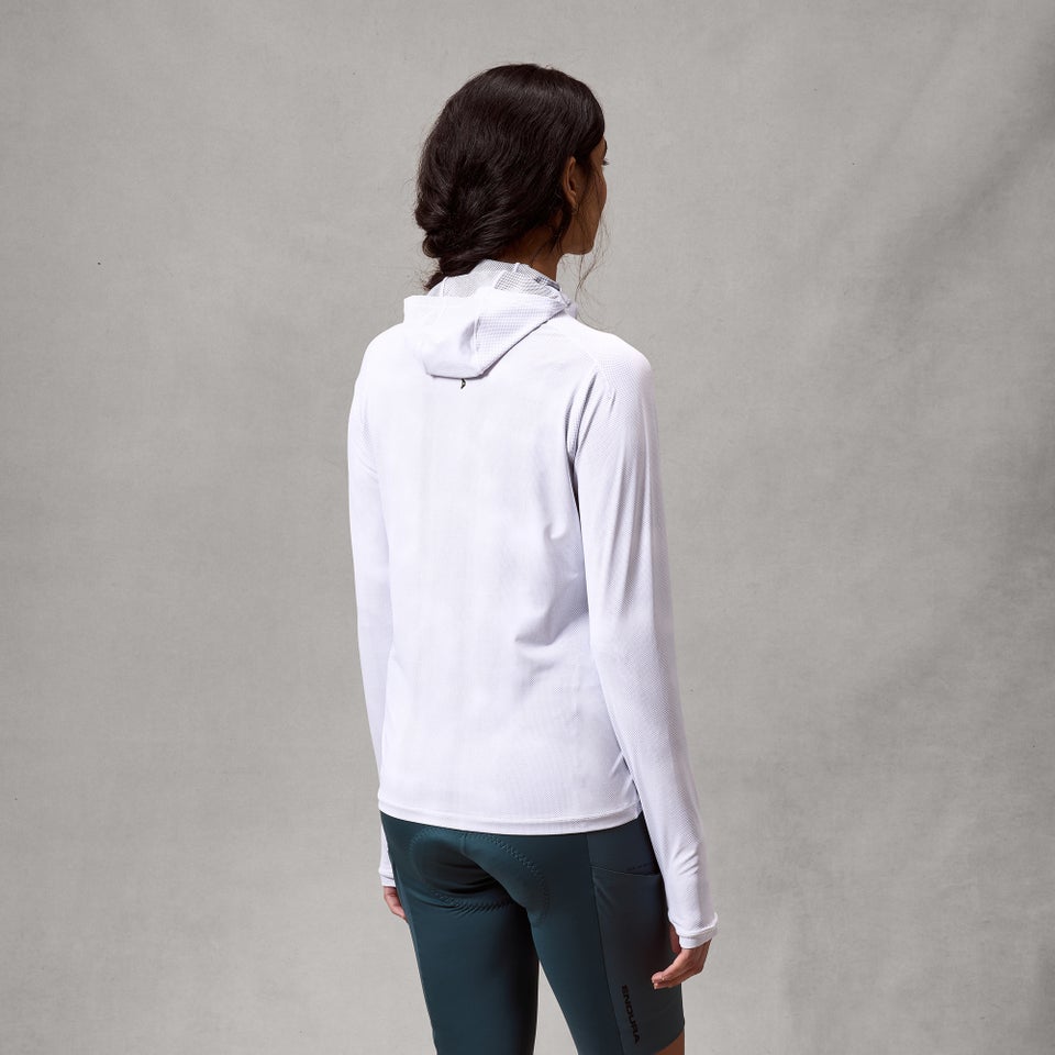 Damen AllTrack Rout Scuba Hoodie - Weiß