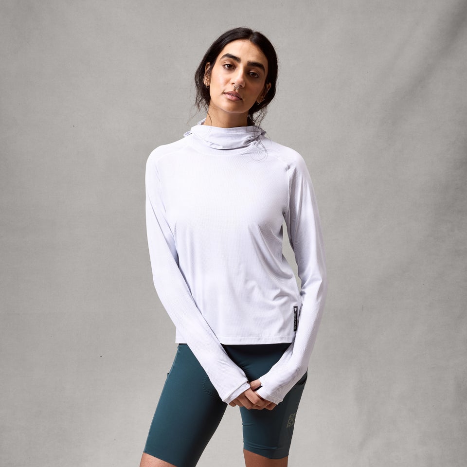 Damen AllTrack Rout Scuba Hoodie - Weiß