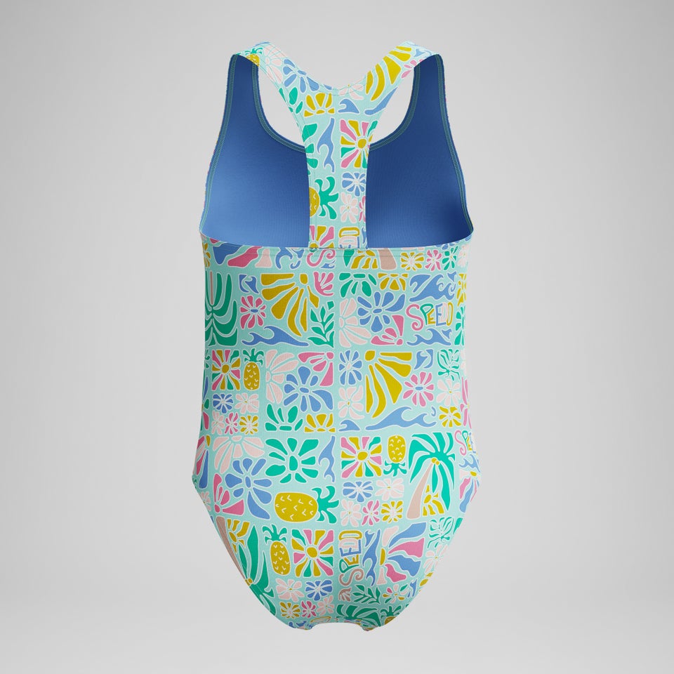 Monopièce à dos nageur imprimé pour femmes, vert