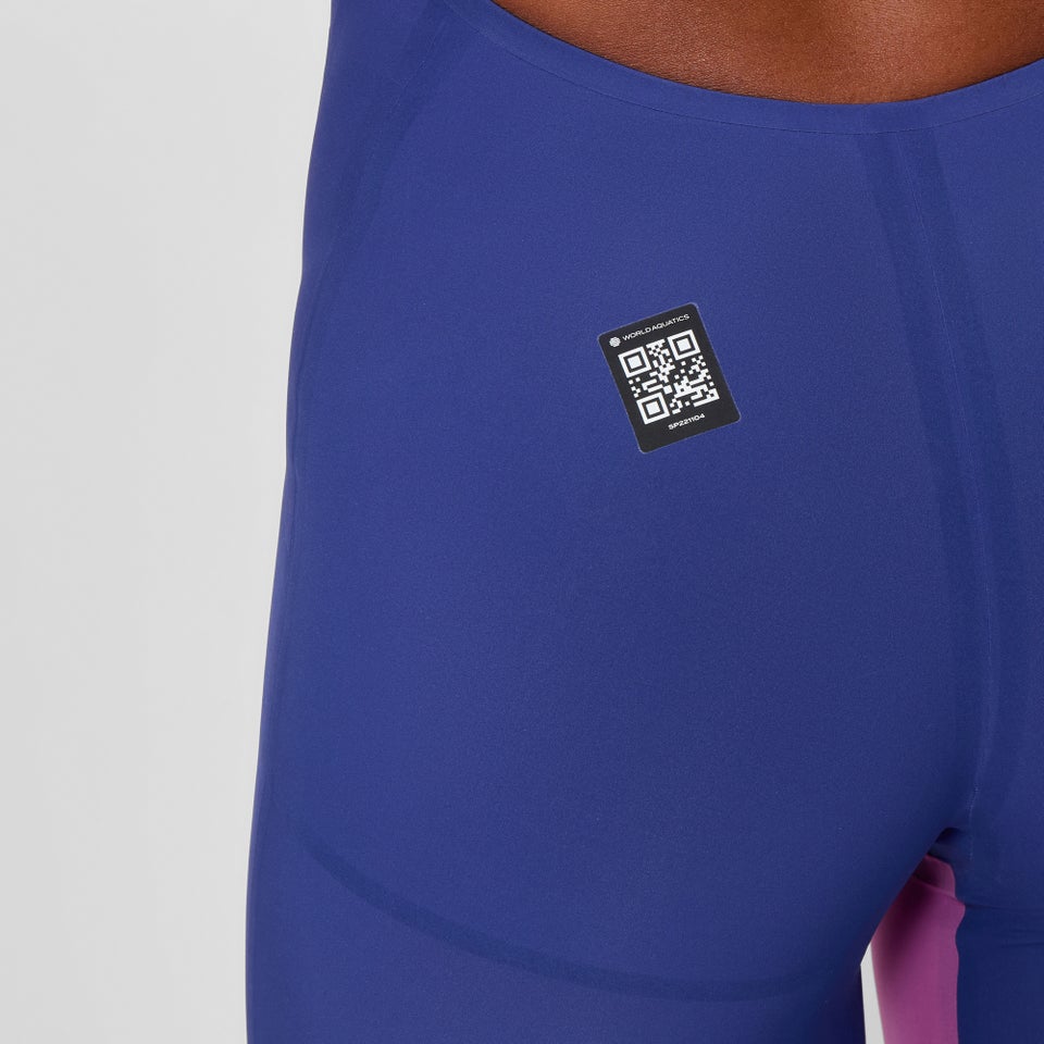 Women's Fastskin LZR Pure Valor 2.0 Openback Kneeskin Navy/Purple