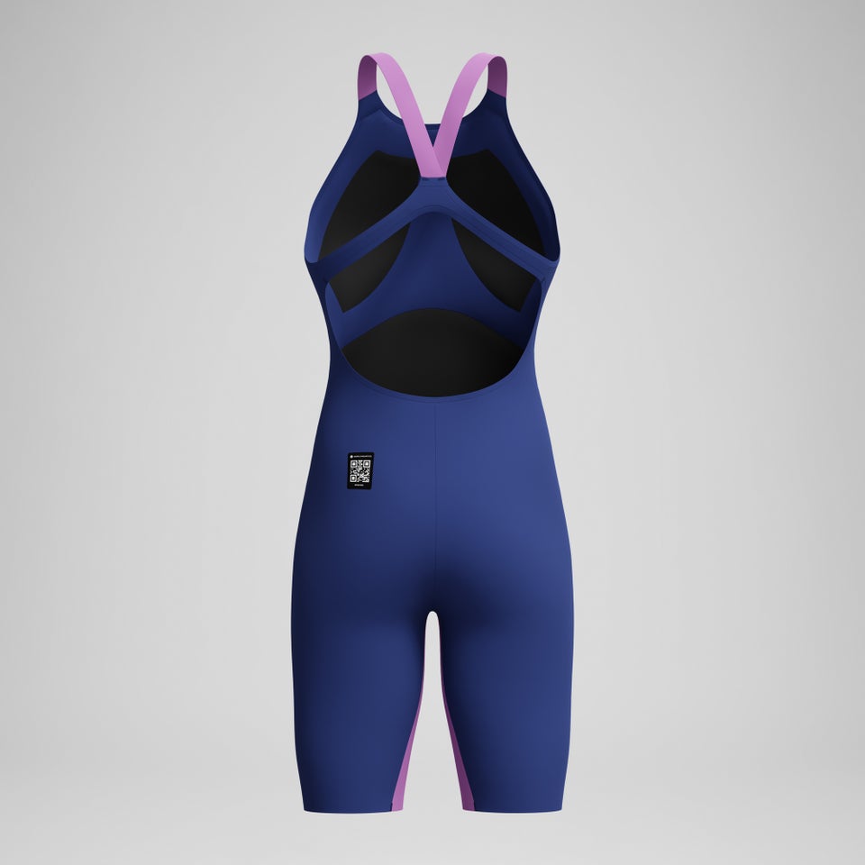 Women's Fastskin LZR Pure Valor 2.0 Openback Kneeskin Navy/Purple