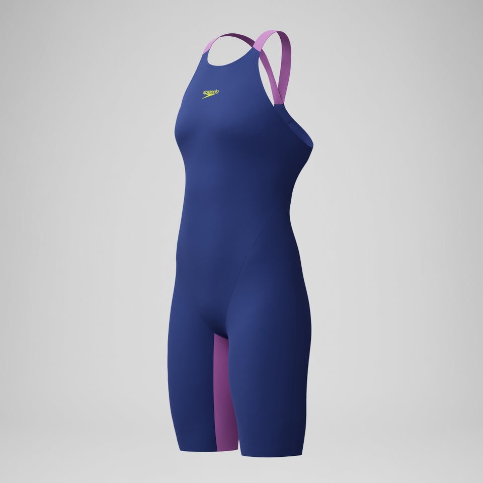 Women's Fastskin LZR Pure Valor 2.0 Openback Kneeskin Navy/Purple