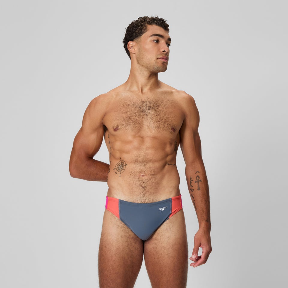 Men's Beachstar Colorblock 2" Brief Gray/Coral