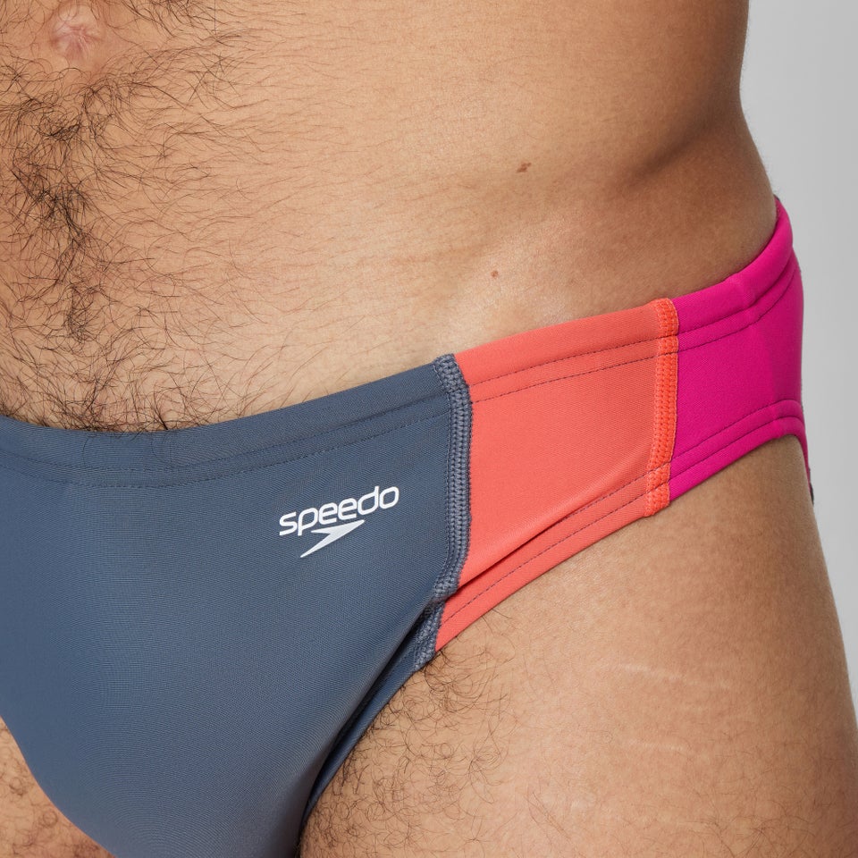 Men's Beachstar Colorblock 2" Brief Gray/Coral