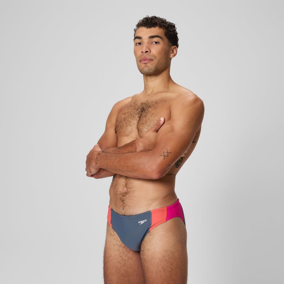 Men's Beachstar Colorblock 2" Brief Gray/Coral