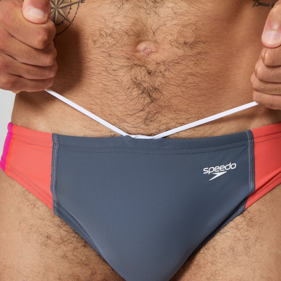 Men's Beachstar Colorblock 2" Brief Gray/Coral