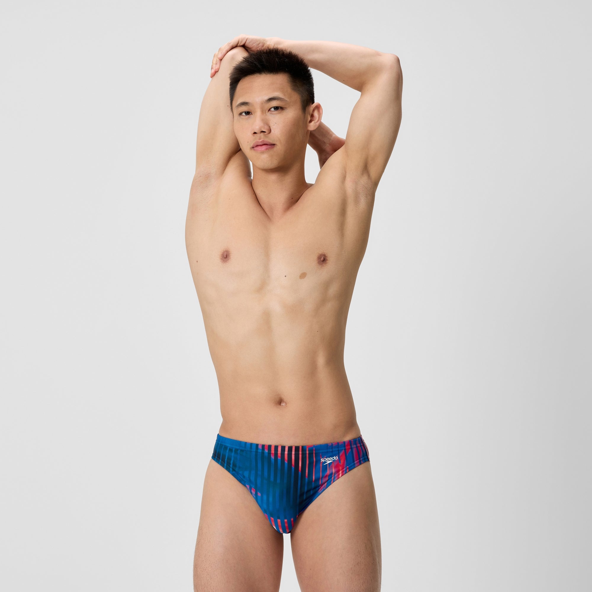 Men's Club Training Printed Brief Red/White/Blue | Speedo USA