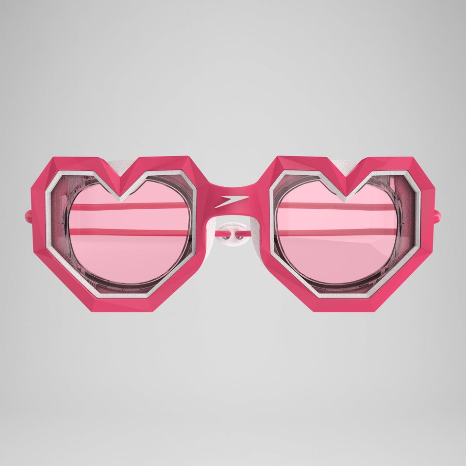 Kids Sunny G Diamond Heart Goggles Pink/Orange