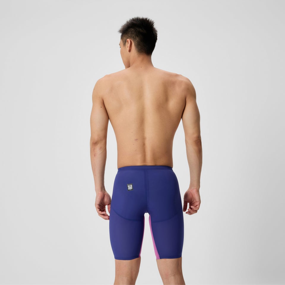 Cuissard de natation taille haute Fastskin LZR Pure Valor 2.0 pour hommes, bleu marin/mauve