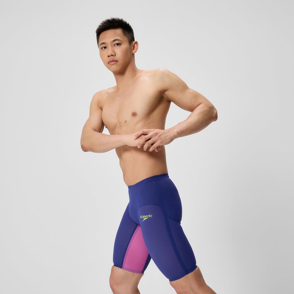 Cuissard de natation taille haute Fastskin LZR Pure Valor 2.0 pour hommes, bleu marin/mauve