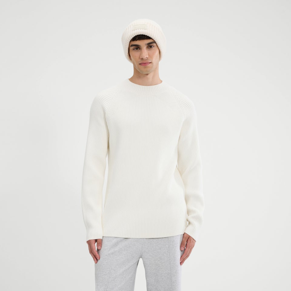 Men's Bruciate Knitted Jumper Off White