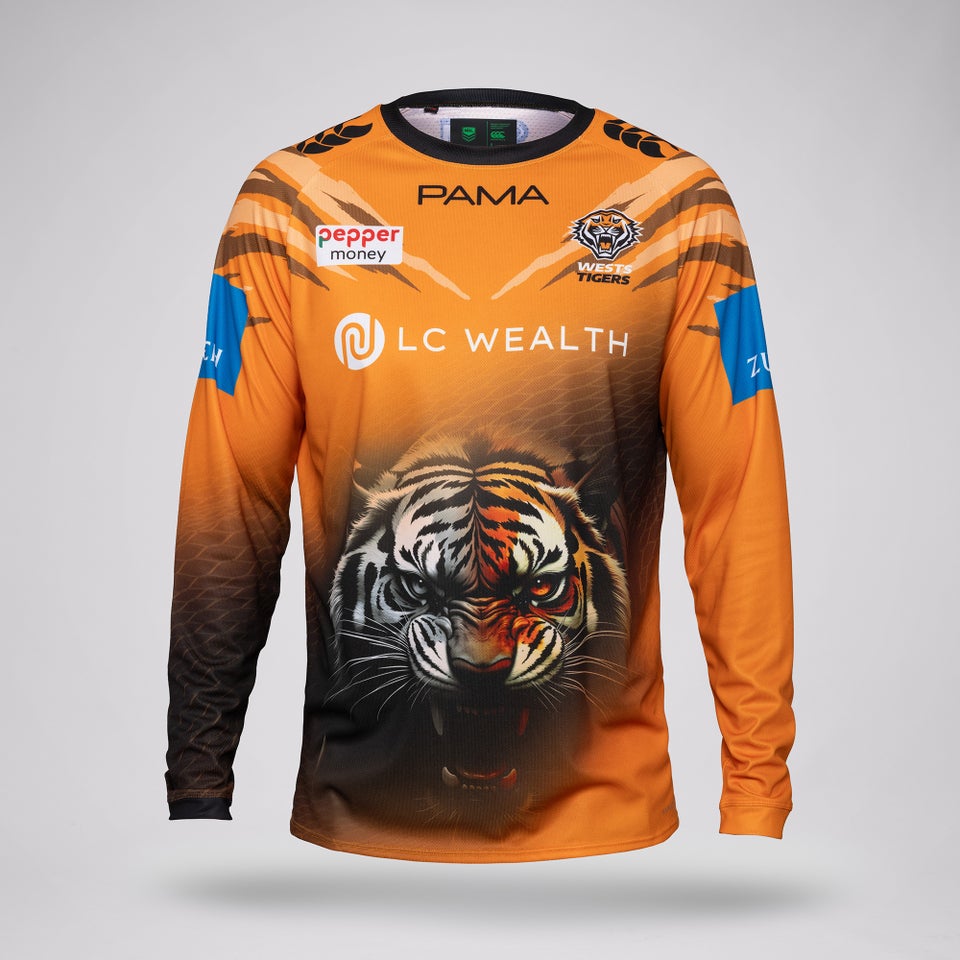 WESTS TIGERS 2026 MENS LONG SLEEVE TRAINING TEE