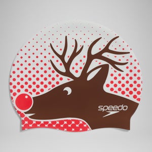 SPEEDO REINDEER SLOGAN PRT CAP AU RED/WHITE - ONE SIZE