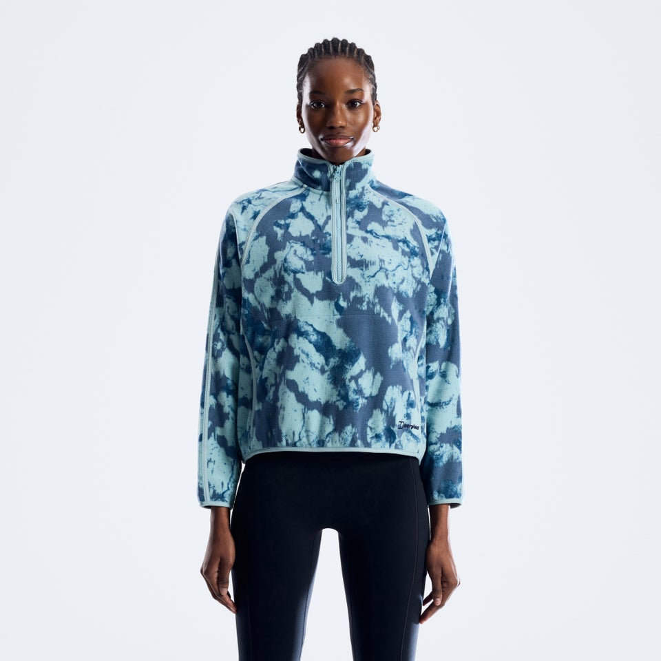 Bamburgh Half-Zip Fleece für Damen - Hellblau/Grau