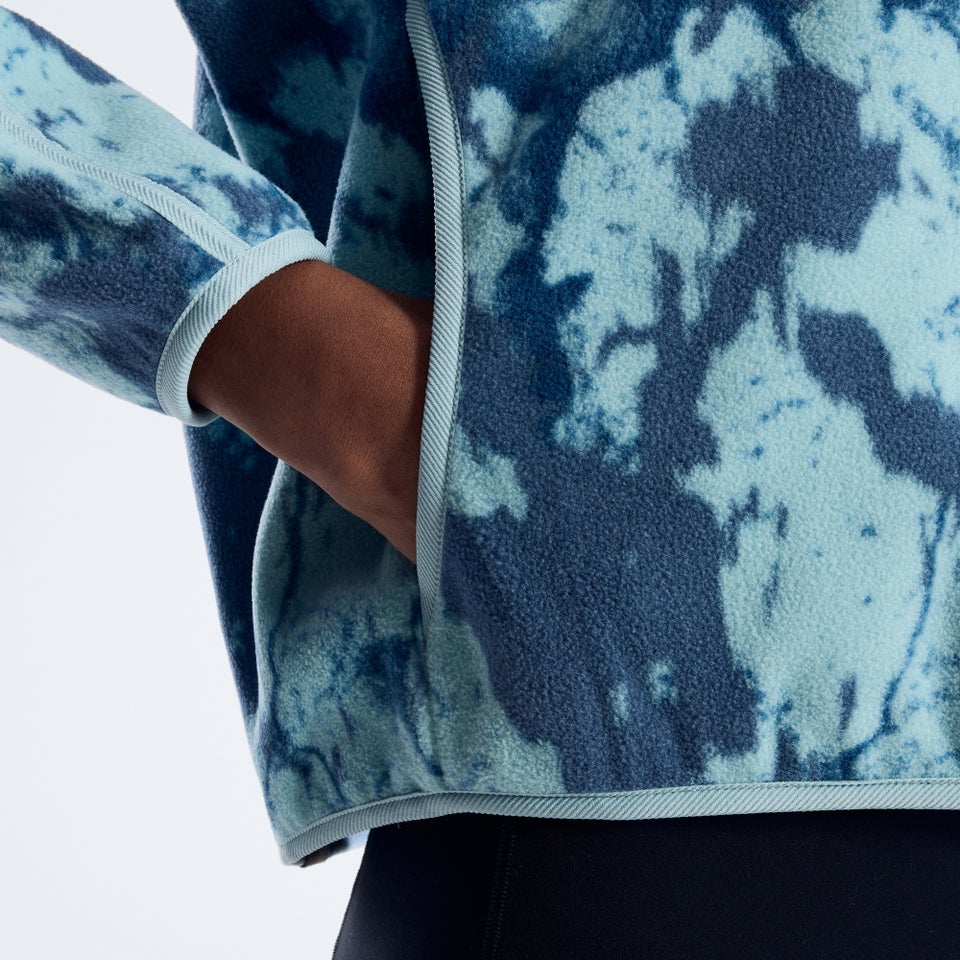 Bamburgh Half-Zip Fleece für Damen - Hellblau/Grau