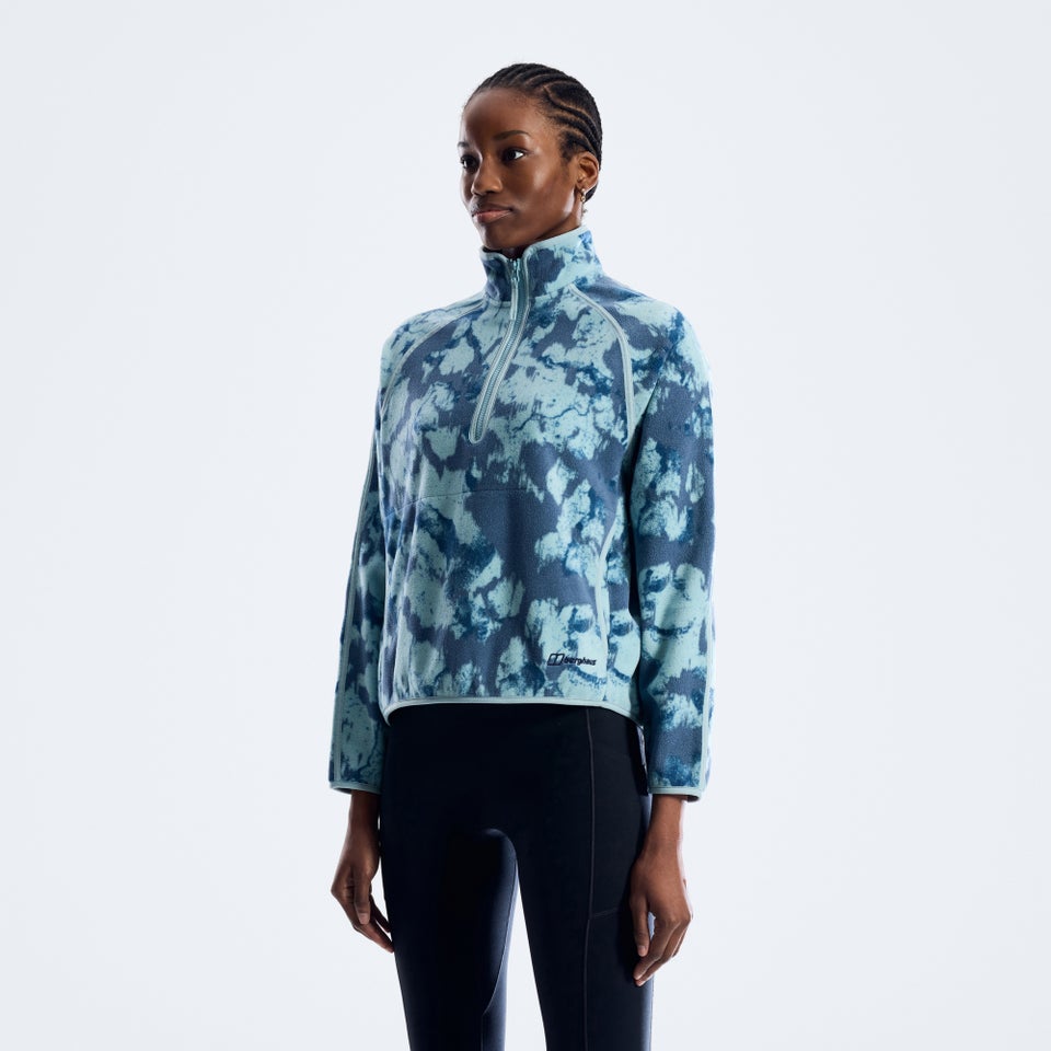 Bamburgh Half-Zip Fleece für Damen - Hellblau/Grau