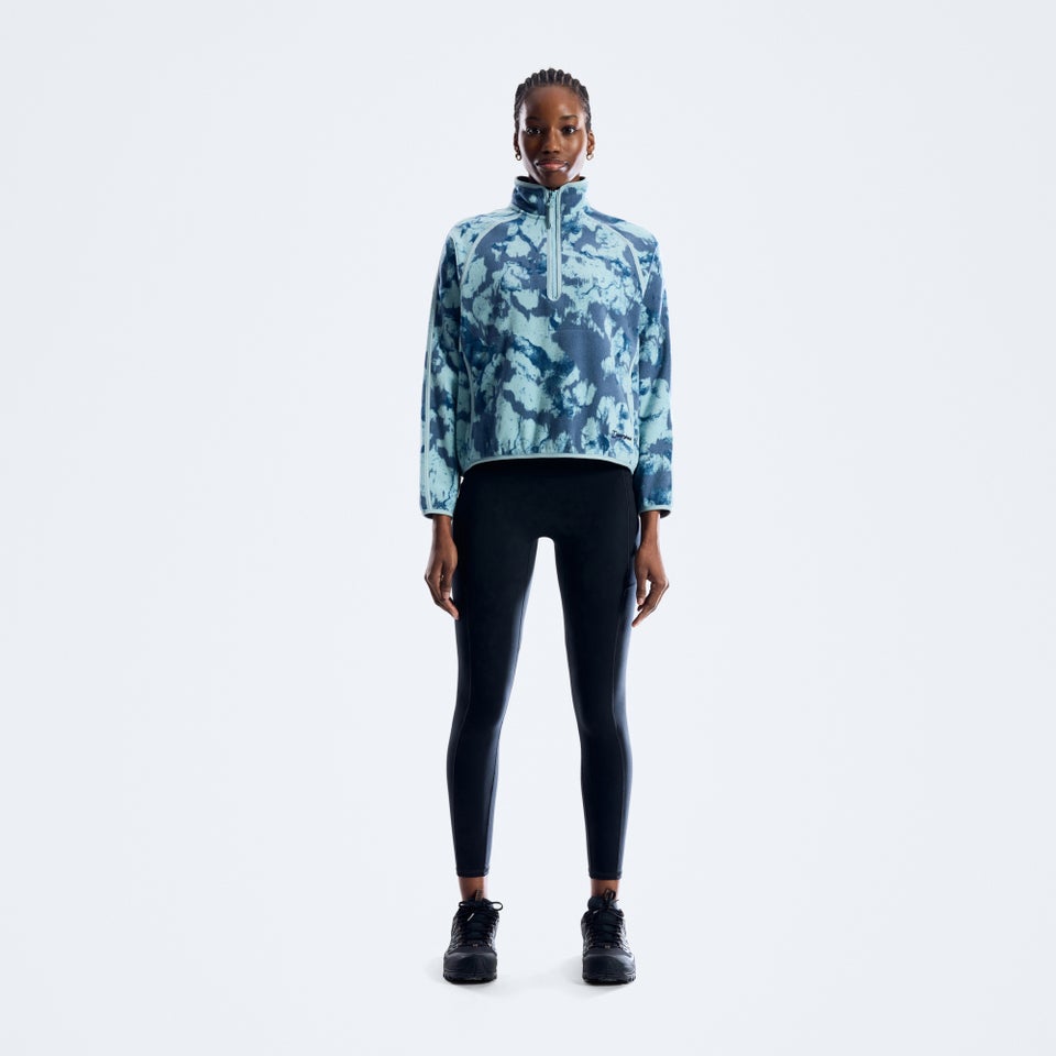 Bamburgh Half-Zip Fleece für Damen - Hellblau/Grau