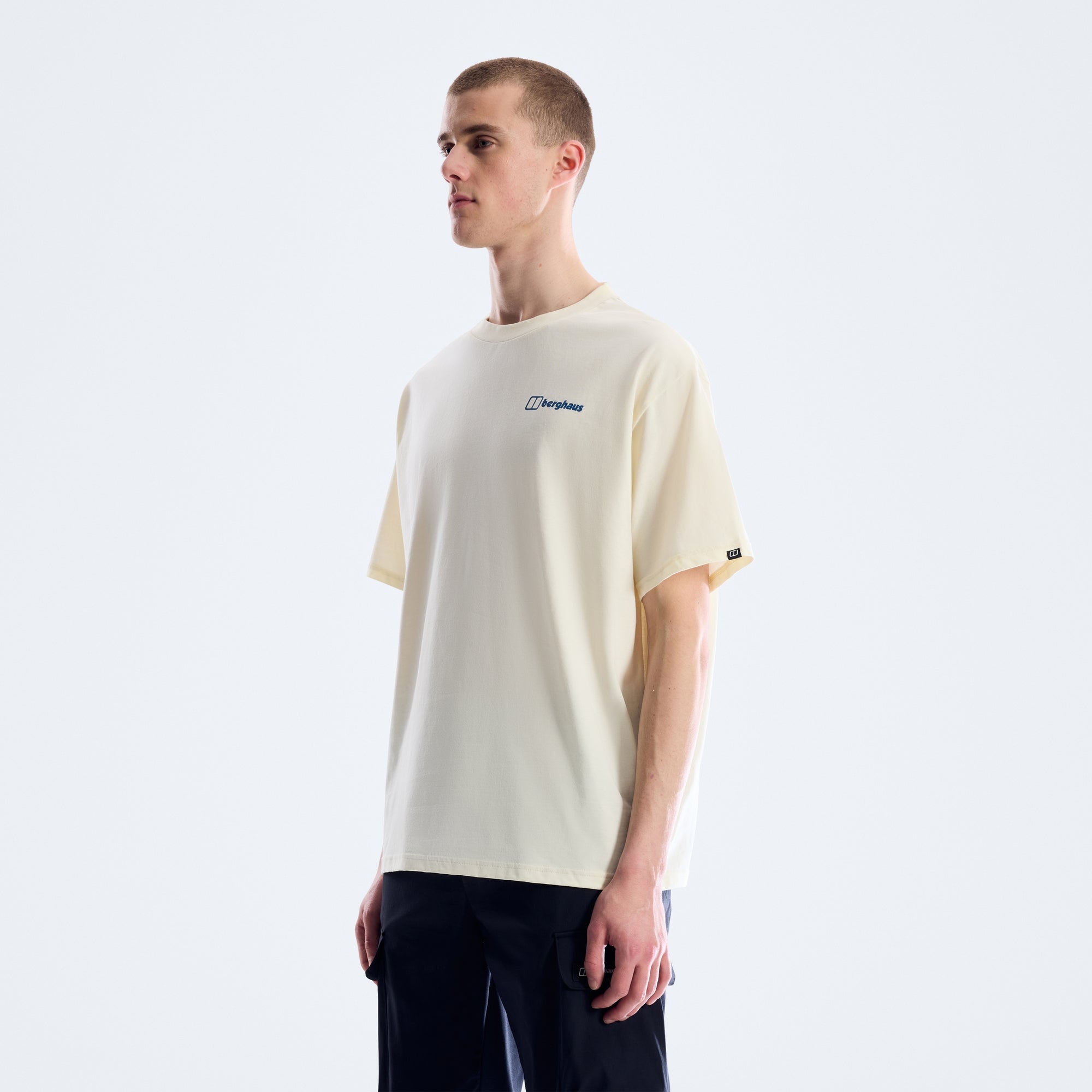 Men's Geo Mountain Tee - Light Grey