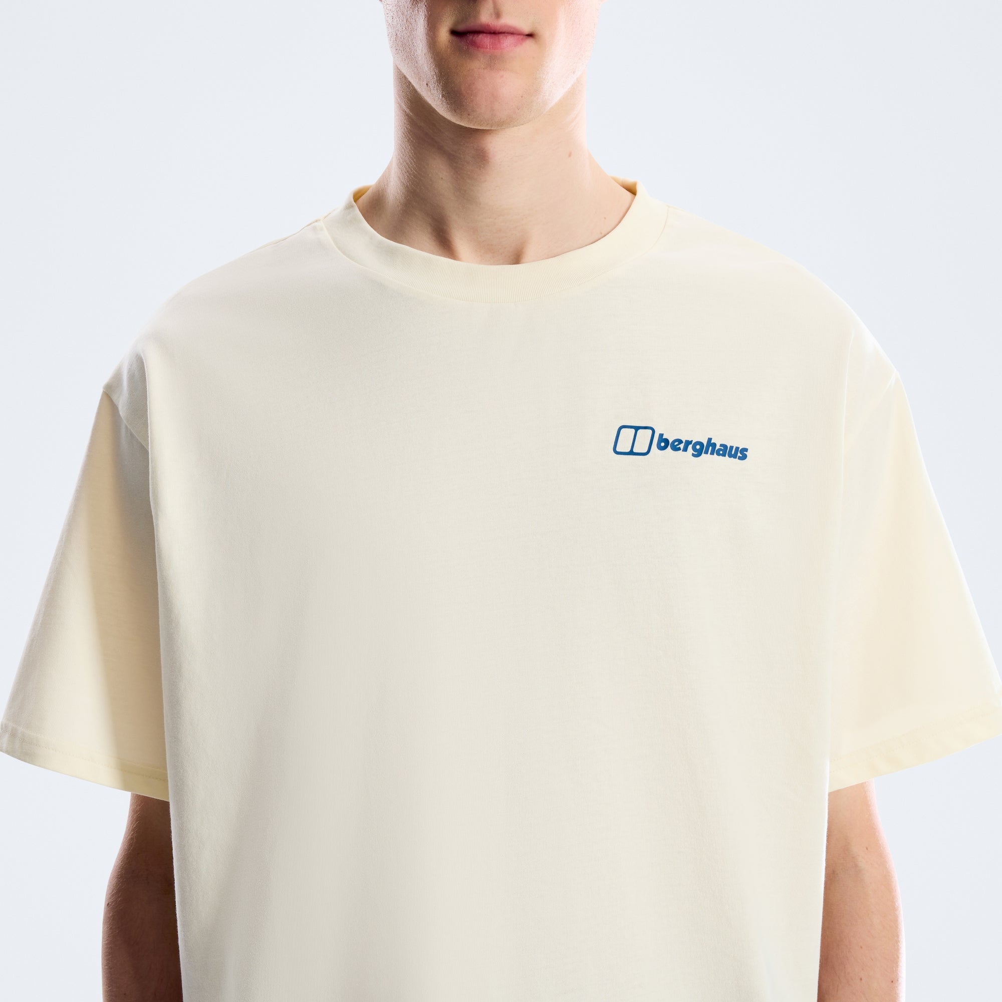 Men's Geo Mountain Tee - Light Grey