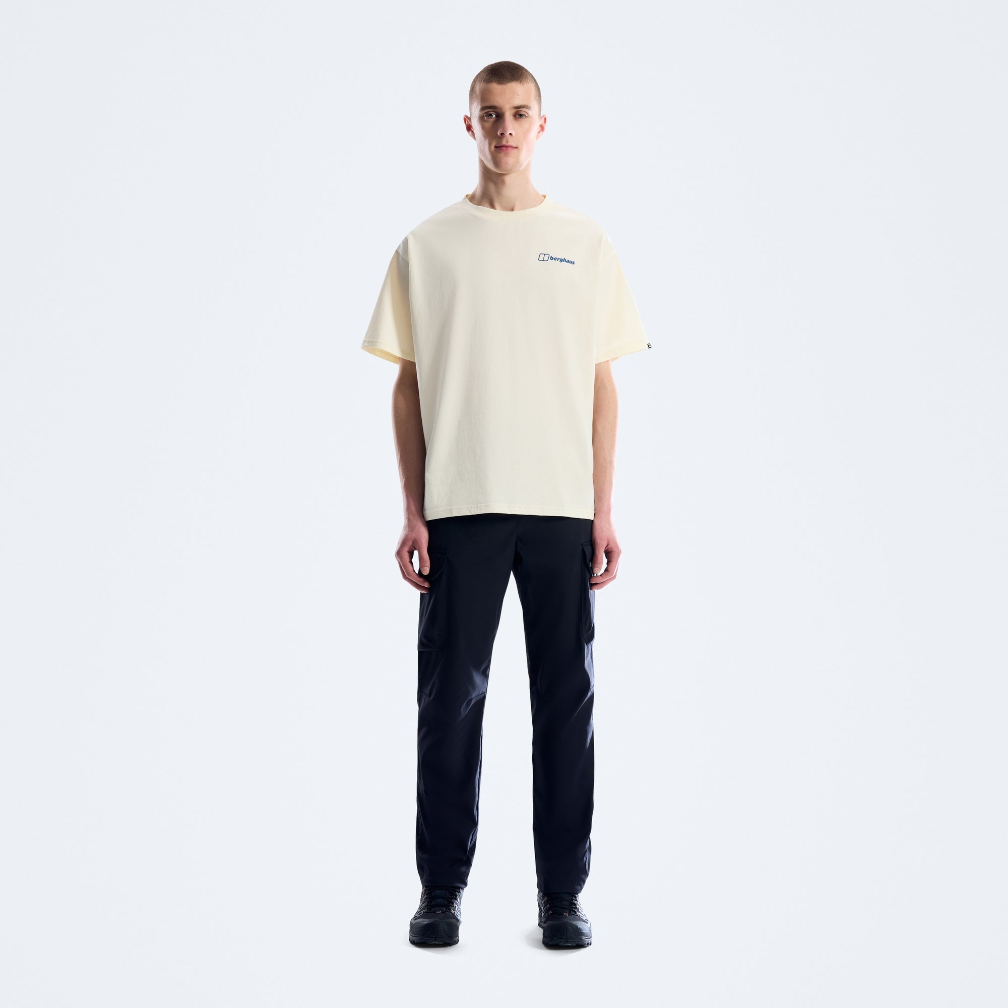 Men's Geo Mountain Tee - Light Grey