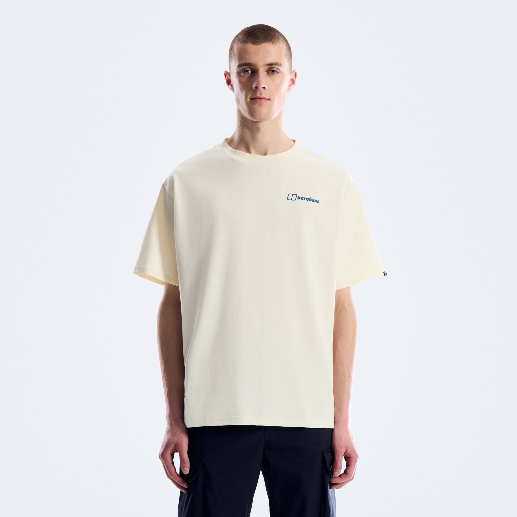 Men's Geo Mountain Tee - Light Grey