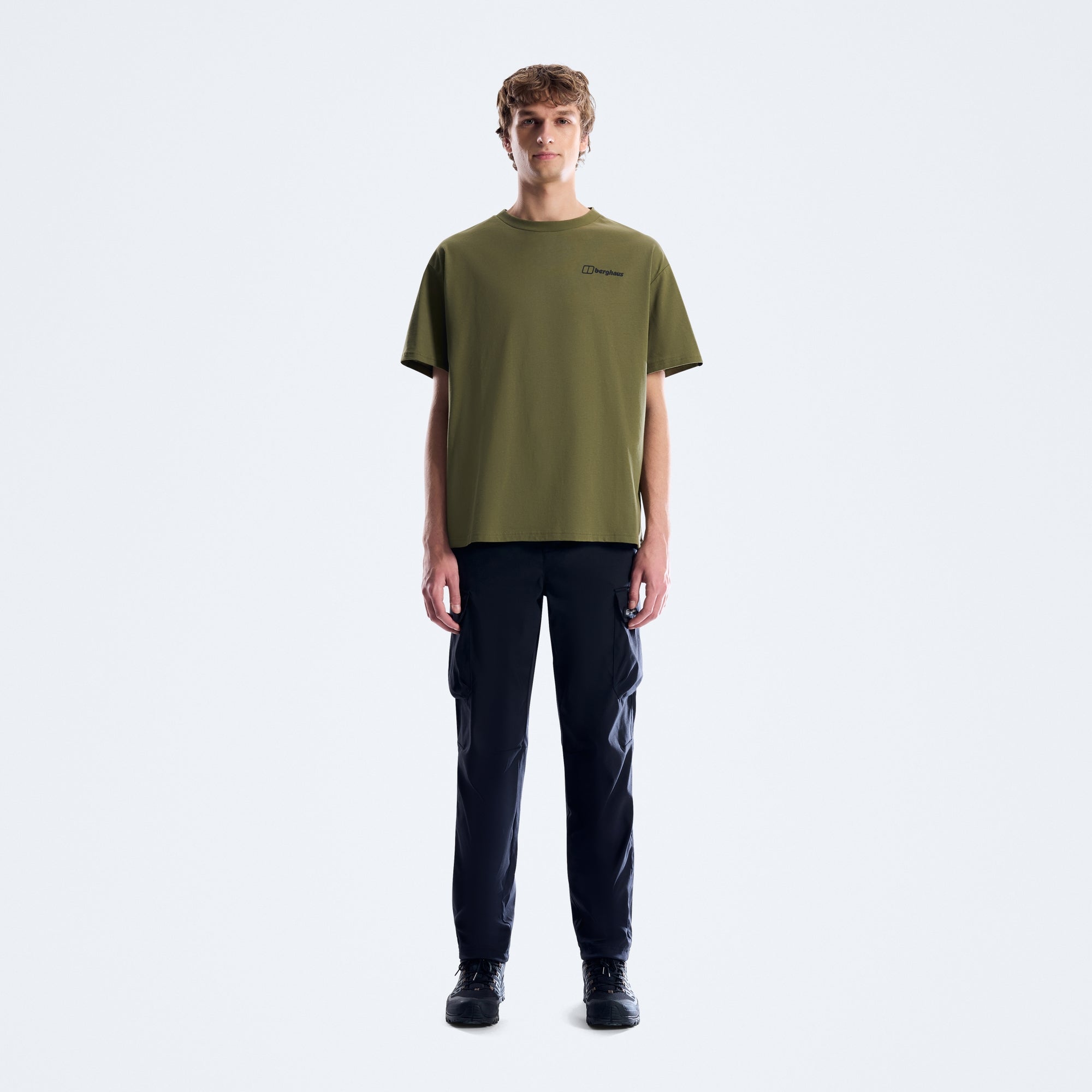 Geo Mountain Tee für Herren - DunkelGrün