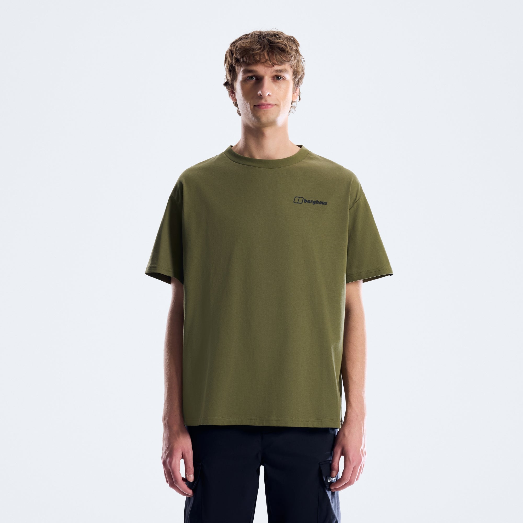 Geo Mountain Tee für Herren - DunkelGrün