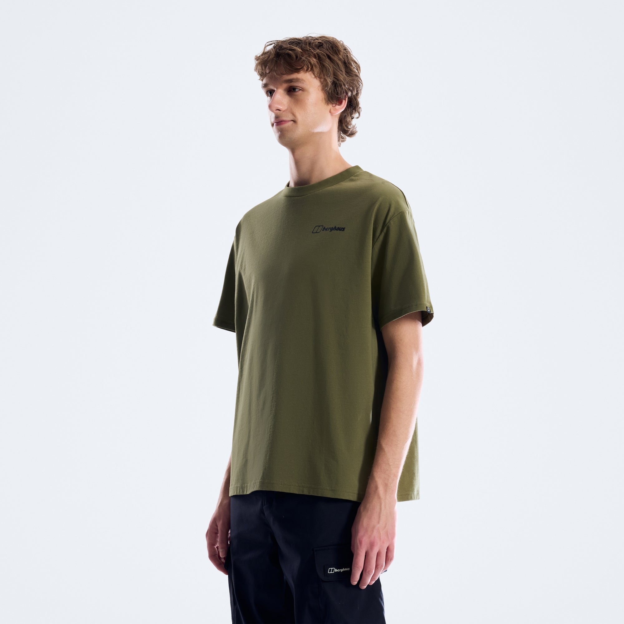 Geo Mountain Tee für Herren - DunkelGrün