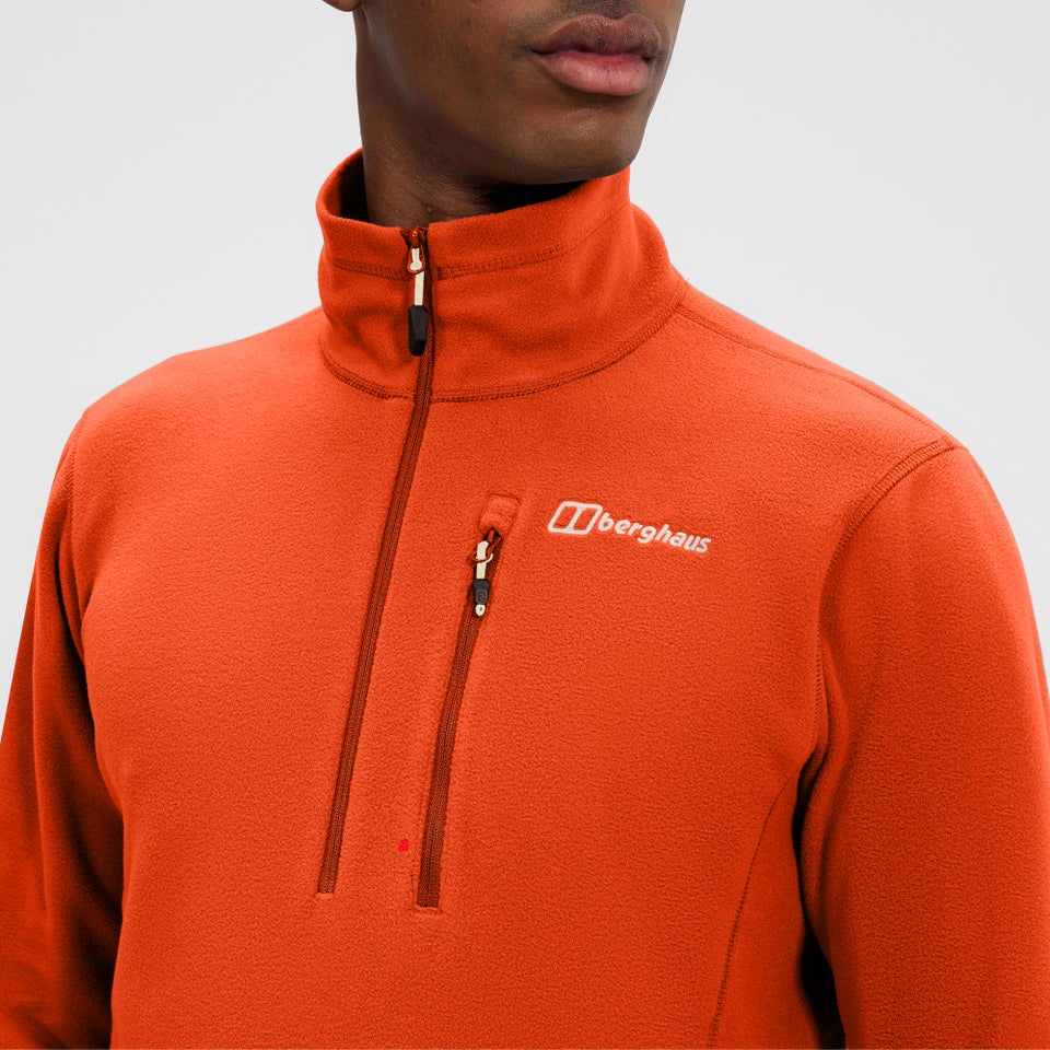 Men's Prism Micro Half Zip Polartec Fleece - Orange