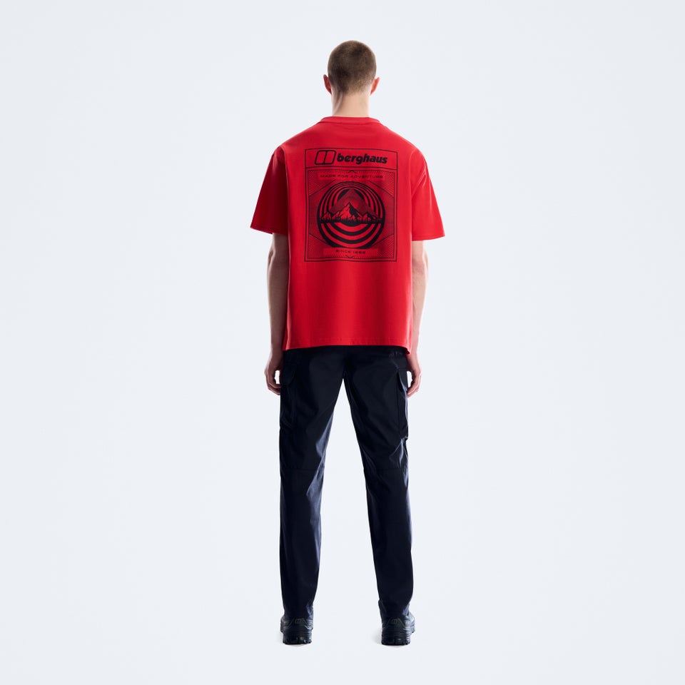Men's Adventure Poster Tee Dark Red