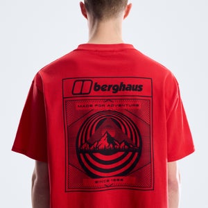 Men's Adventure Poster Tee Dark Red