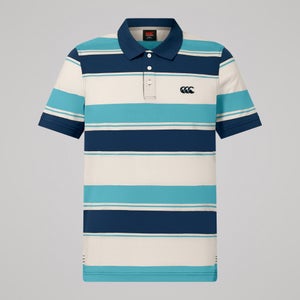 MENS FUNDAMENTALS STRIPE POLO BLUE