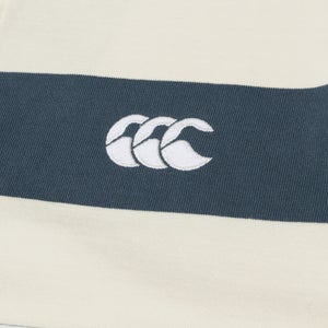 Mens Fundamentals Yarn Stripe Rugby Jersey Grey