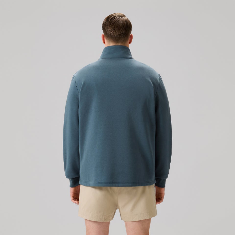 MENS FUNDAMENTALS QUARTER-ZIP SWEATER BLUE